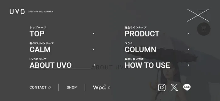 No.028 完全遮光日傘-UVO［ウーボ］　ノアールの雷カギしっぽ | Webサイト100線